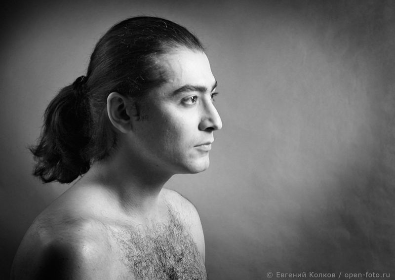 Черно-белый портрет. Актер Фархад Махмудов. Автор фото - Евгений Колков