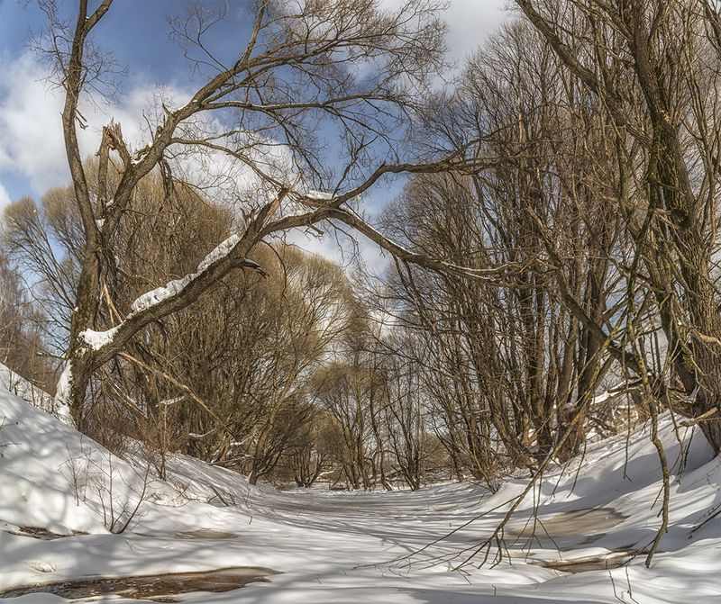 Съемка зимнего пейзажа. Фото: Татьяна Слёзкина